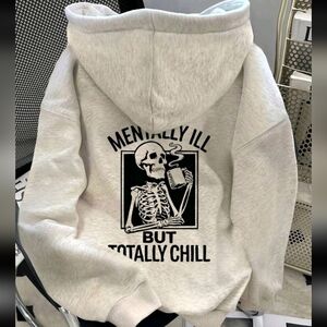 Gray Graphic Hoodie